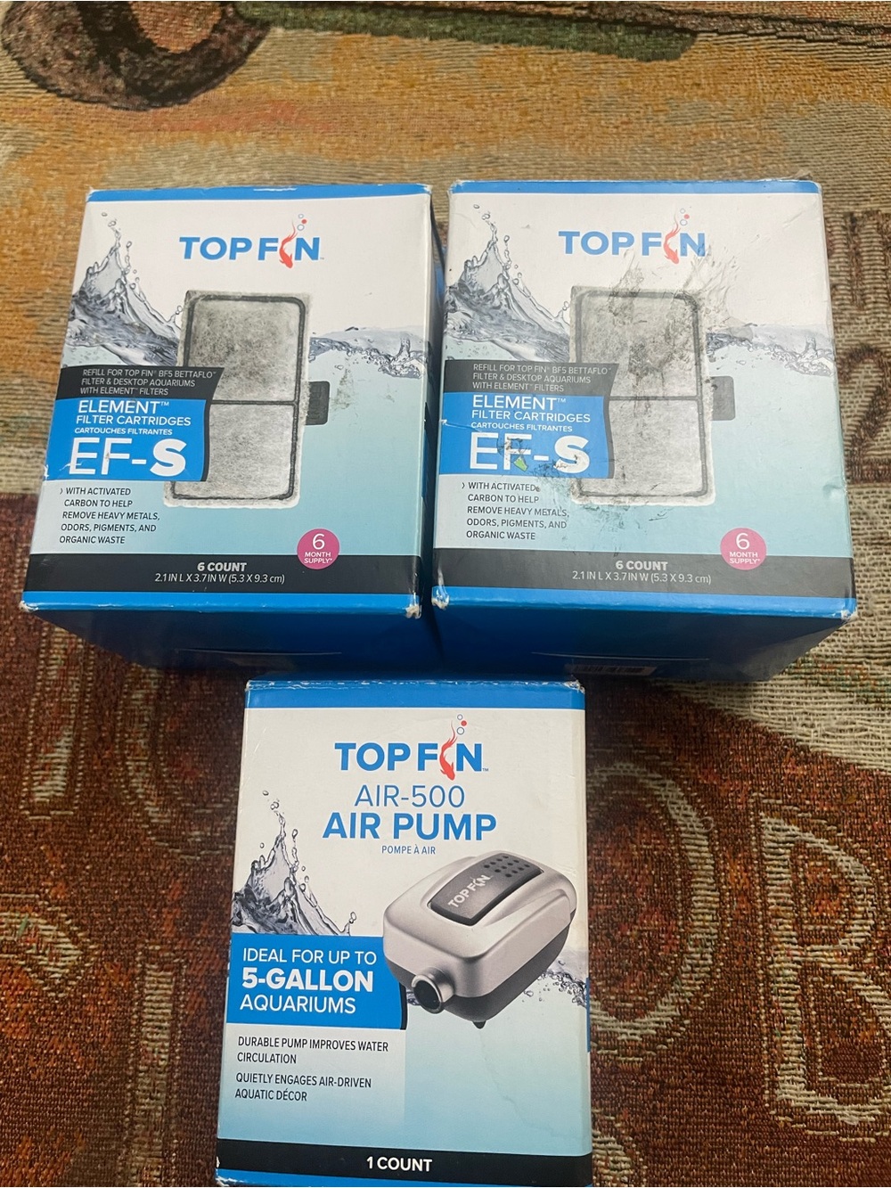Top Fin Aquarium Bundle 12 Filters + 5-gallon Pump